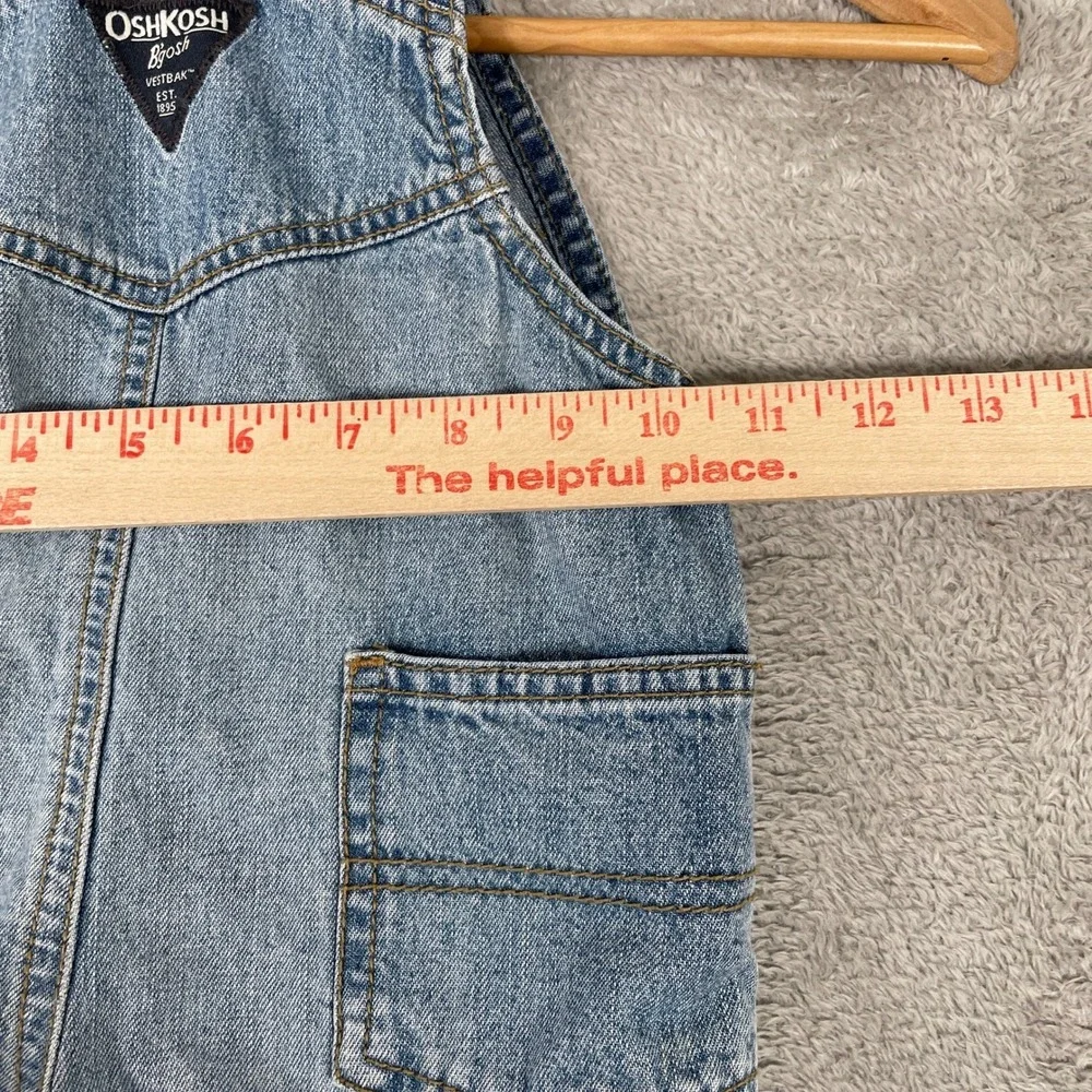OshKosh B'gosh Shortalls Toddler 18-24 Months Blue Denim Bib Overalls Carpenter